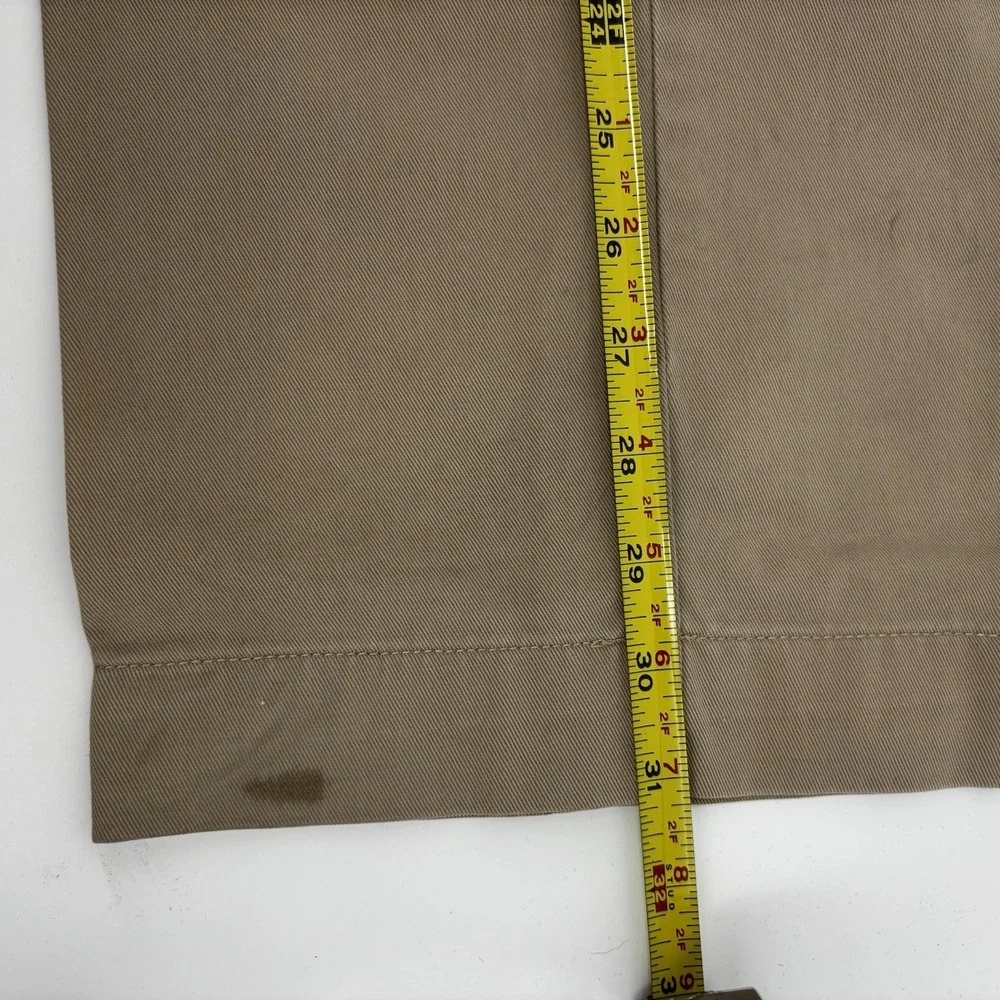 Polo Ralph‎ Lauren Pants Mens 33x32 Khaki Beige Chino Straight Leg Pleated Front